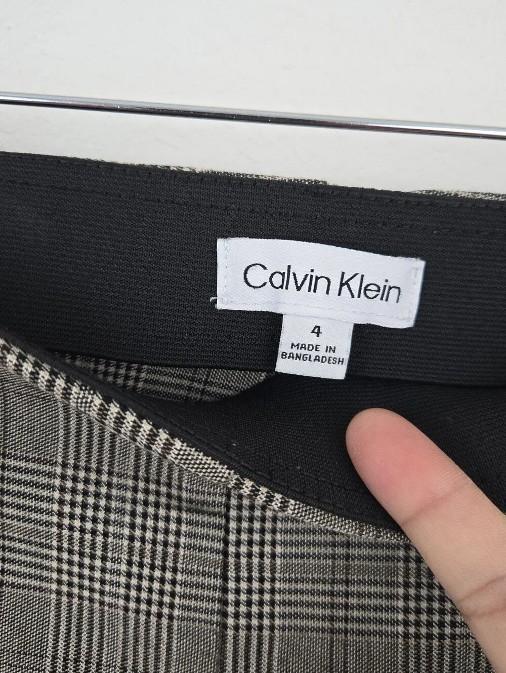 Calvin Klein Plaid Pants - Picture 2 of 3